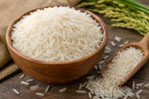 PK-386 rice grains close-up